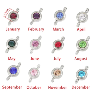 สร้อยข้อมือ 12 เดือน Birthstone ออกแบบอิตาลี ห่วงโซ่สายเหล็กไทเทเนียม ปรับแต่งได้ตามใจชอบ