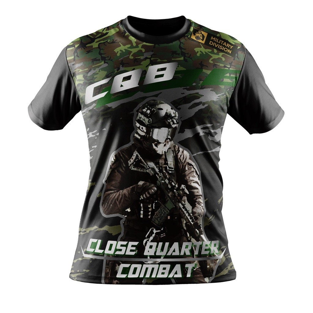 แฟชั่น CQB DESIGN Jersey Sublimation TACTICAL SERIES เสื้อยืดระเหิด Baju