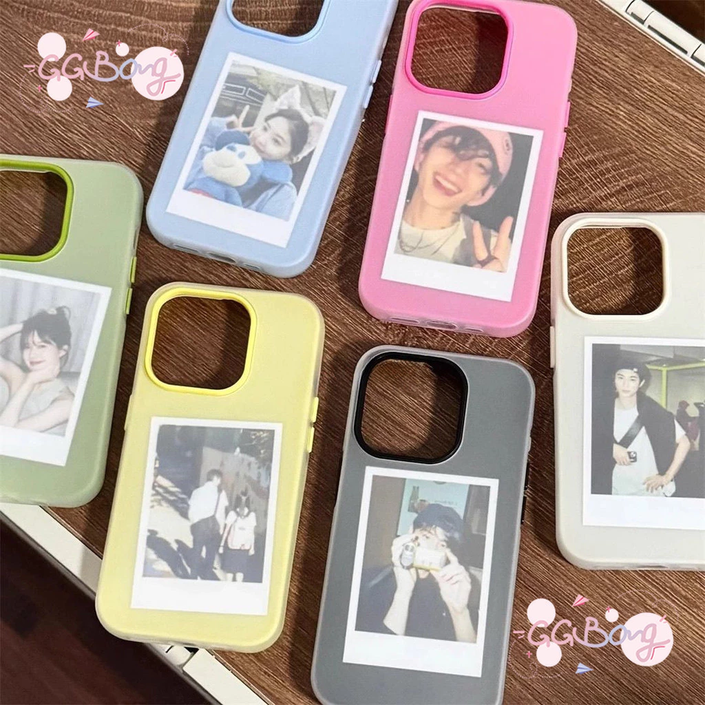สำหรับ IPhone 16 17 AIR 13 15 12 11 14 Pro Max XR X XS Max 6 7 6s 8 Puls เคส TPU นิ่ม 2in 1สีพื้นแฟชั่นเจลลี่รูปถ่ายใหม่