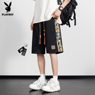 กางเกงขาสั้นเพลย์бой สำหรับผู้ชาย บางเบา 5 กระเป๋า ระบายอากา…