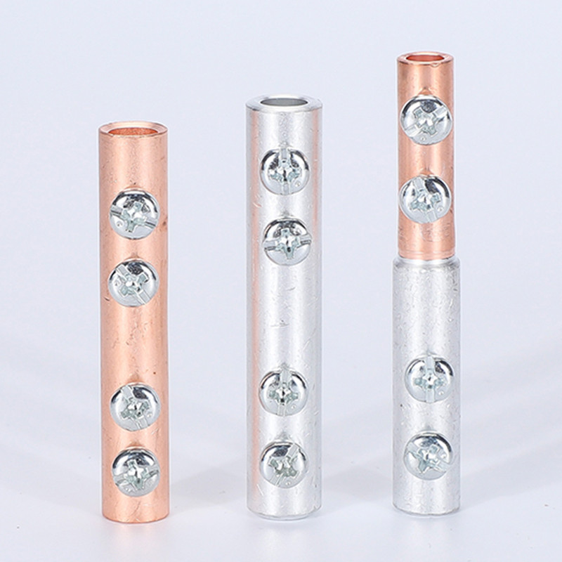 ท่อทองแดง GT/GTL/GL-16/25/35/50 สายสี่เหลี่ยมท่อก้นทองแดงอลูมิเนียมเปลี่ยนข้อต่อ Quick Wire Connector สกรูยึดตรงผ่านขั้วต่อกลางท่ออลูมิเนียม