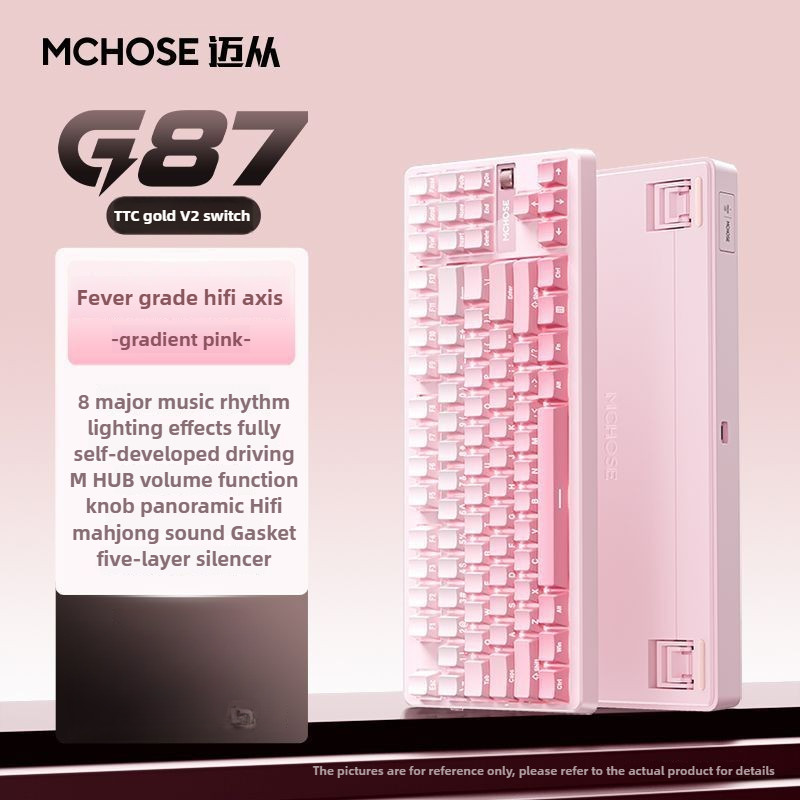MCHOSE G87 Mechanical Keyboard Side Print Customization Wireless Bluetooth Three Mode  2.4G for E-sp