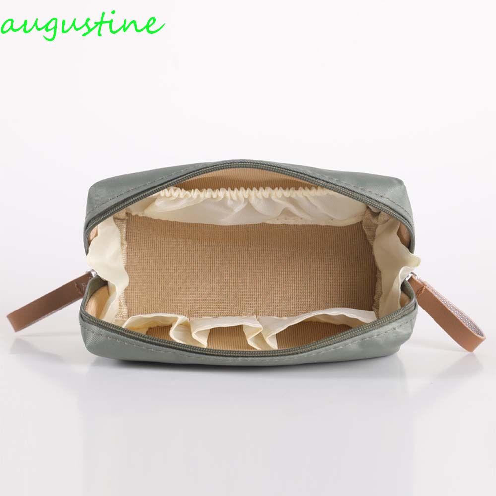 AUGUSTINE กระเป๋าเครื่องสําอางแบบพกพาแฟชั่นลายจระเข้ออแกไนเซอร์กรณีความจุขนาดใหญ่กระเป๋าสี่เหลี่ยมที