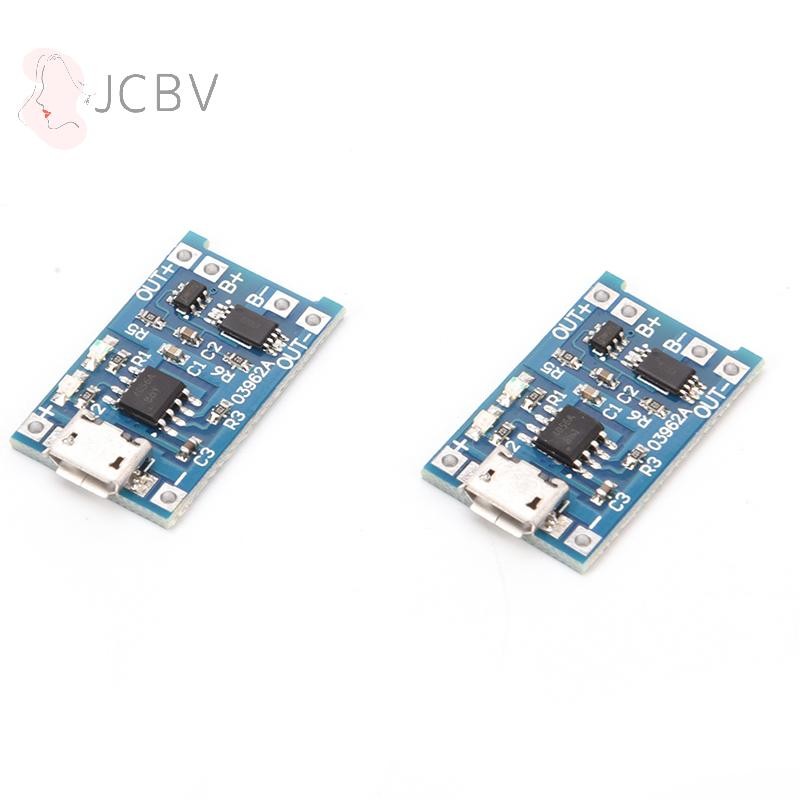 [JCBV] ชุดแผงวงจรเครื่องชาร์จลิเธียมคุณภาพสูง 2 ชิ้น tp4056 5v 1a usb 18650
ชุดโมดูลป้องกันการชาร์จล
