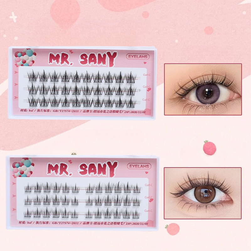 ผู้หญิง Make Up 3D Cluster Eyelash Extension ชุดขนตาปลอม Strip แต่ละขนตา Eye Beauty