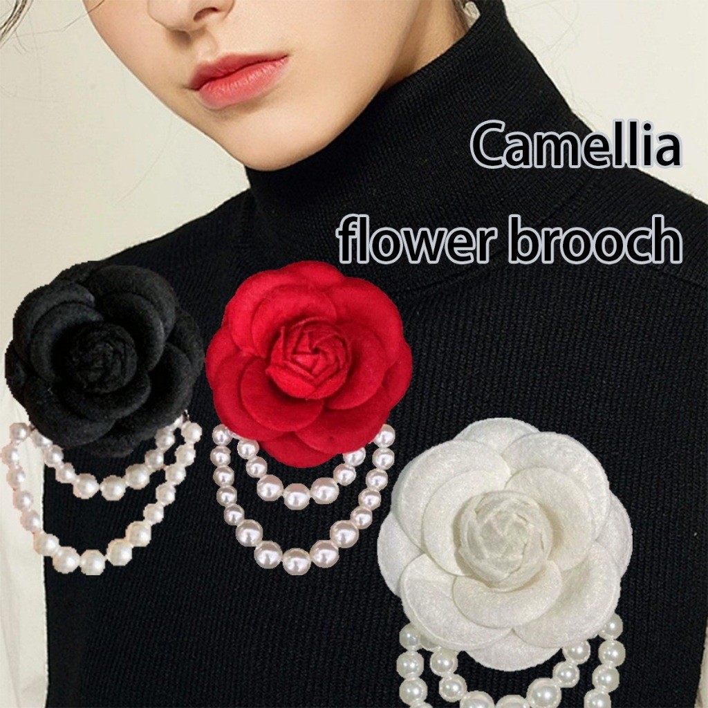 เข็มกลัดดอกไม้ติดหน้าอก DIY ติดเสื้อ ประดับไข่มุก หมุด หรูหรา เครื่องประดับสำหรับผู้หญิง
 - รูปที่ 4