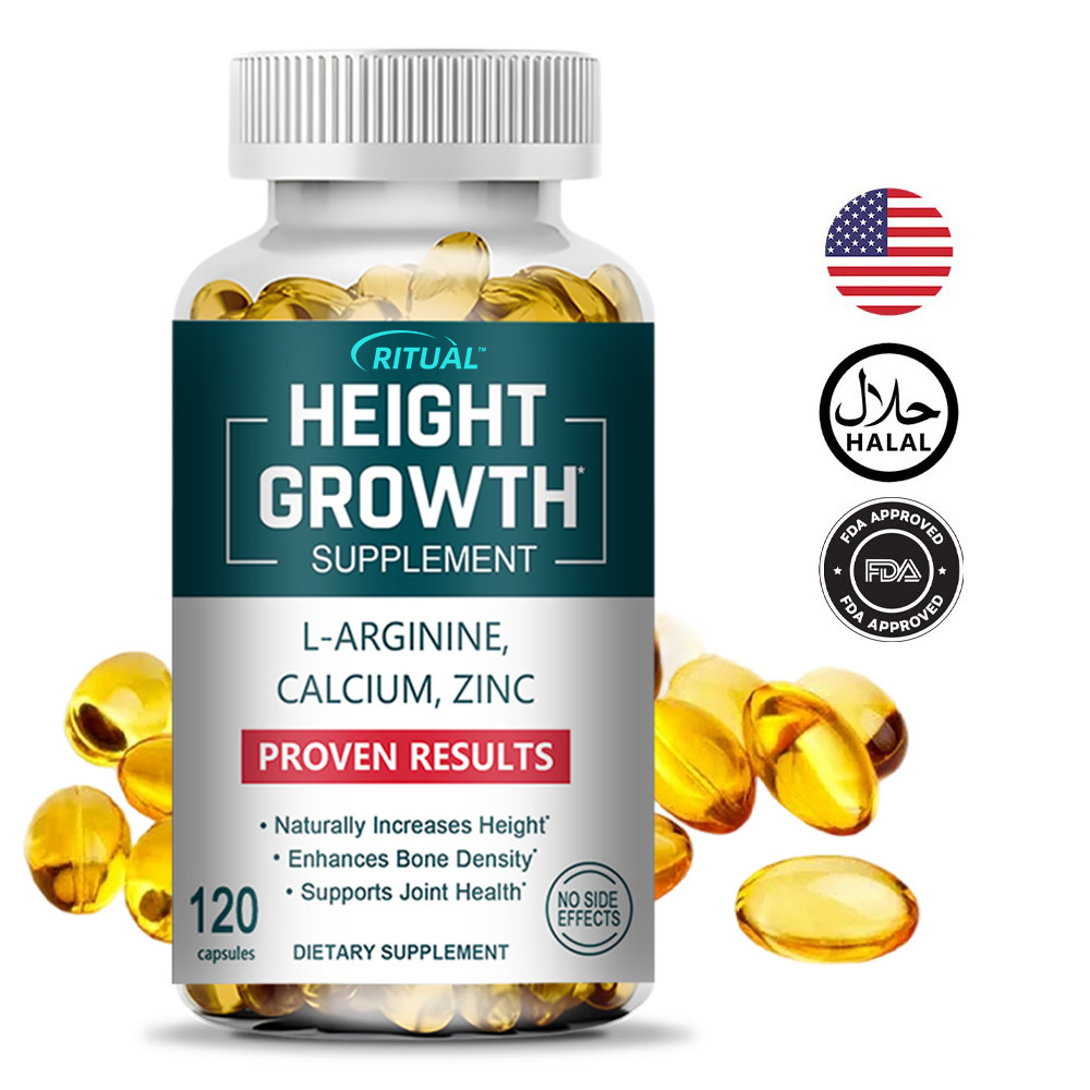 7.7 โปรเด็ด ลดคุ้ม Height Growth Bone Nutrition Capsules แคปซูล L-argiine + รองรับการเจริญเติบโตสังกะสีแคลเซียมสูง