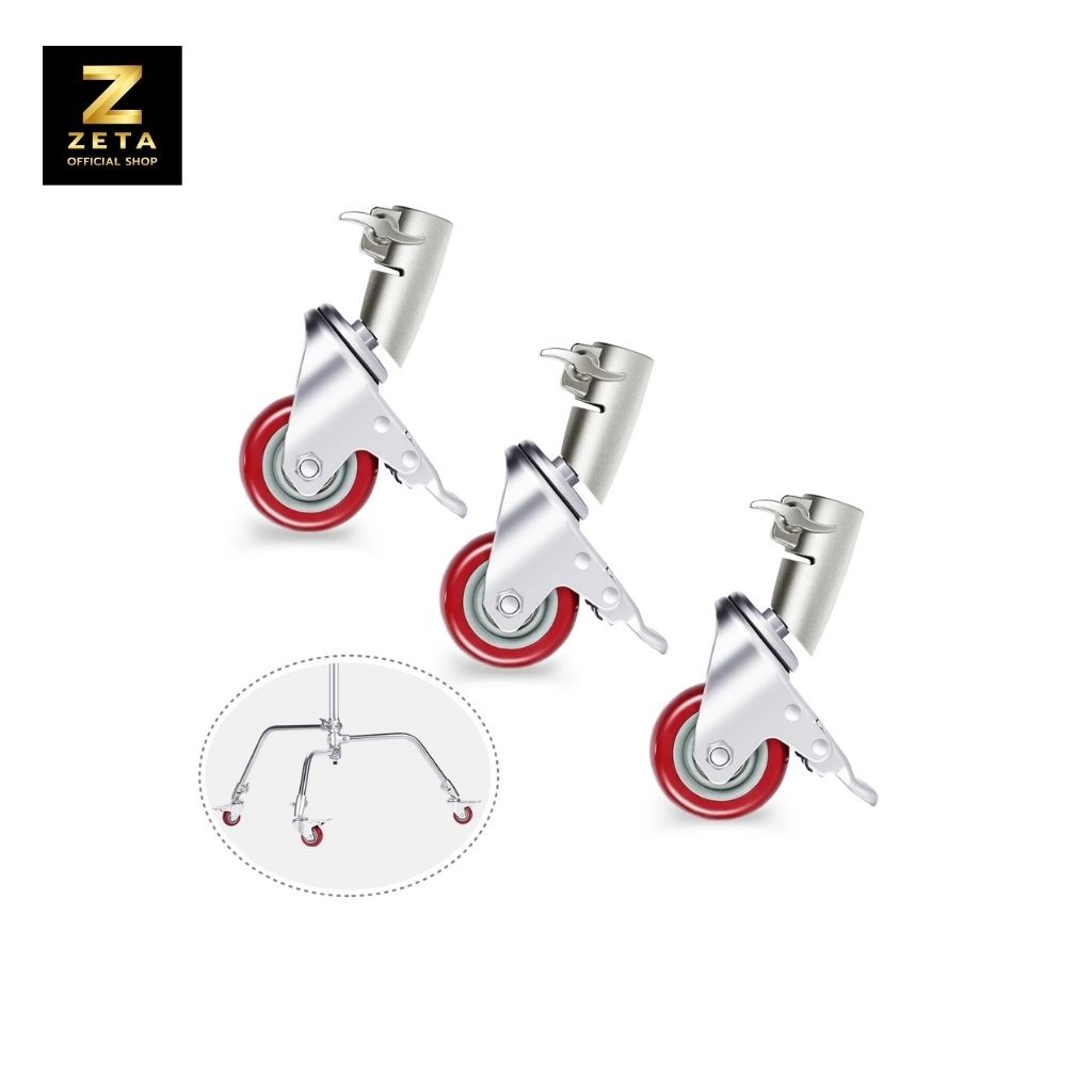 NEEWER Swivel Caster Wheels Set ชุดล้อเลื่อน 360° สำหรับ ขาตั้งไฟ C-Stand พร้อมร
