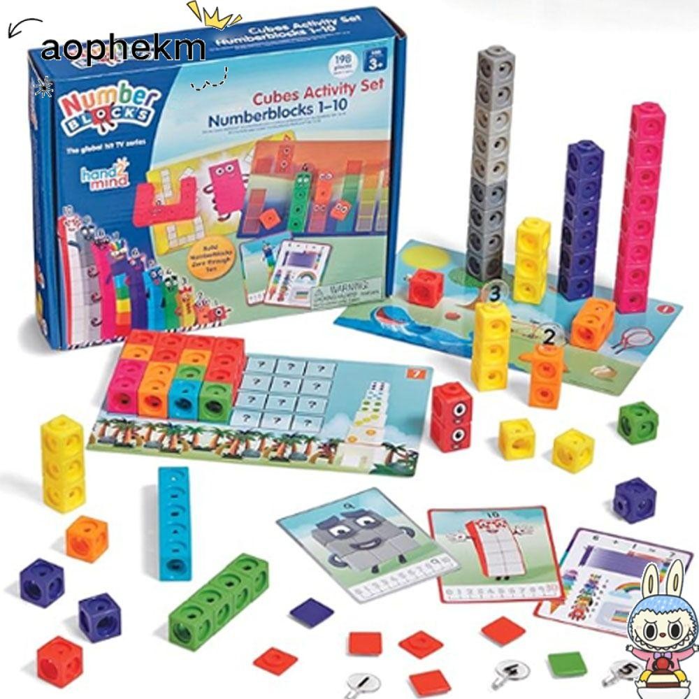 AOPHEKM Building Block หลากสีอันดับ 1 ถึง 10 Numberblocks สร้างทักษะคณิตศาสตร์ในช่วงต้นของเล่นปริศนาสําหรับเด็ก