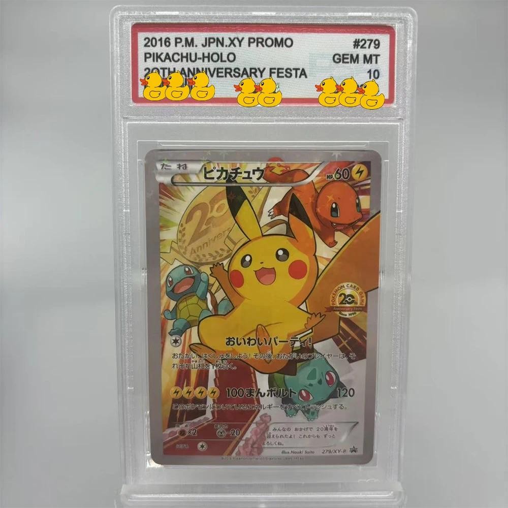 Psa10 DIY PTCG Rating Card Collection Card Pikachu Mewtwo Lillie 279/XY-P Copy 10Points Rating Card อะนิเมะเกม