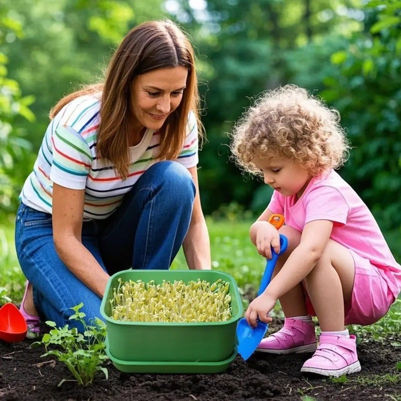 1/2ชุด ถาดเพาะกล้าเมล็ดพลาสติก / ภาชนะบรรจุหีบห่อดอกไม้ / แผ่นถั่วงอกไฮโดรโปนิกส์ - รูปที่ 3