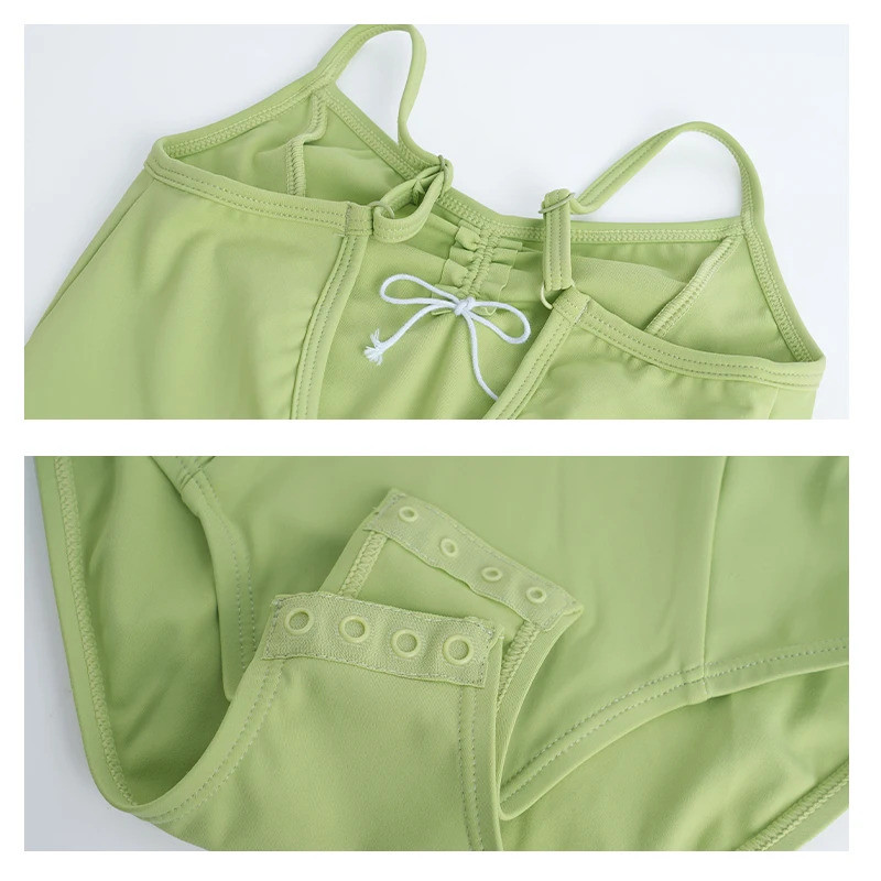 เด็กปรับสายคล้องไหล่บัลเล่ต์ ล อีโอทาร์ด สาวแขนกุดพื้นฐานเต้นรําบอดี้สูทยิมนาสติกชุด[ข003] - รูปที่ 4