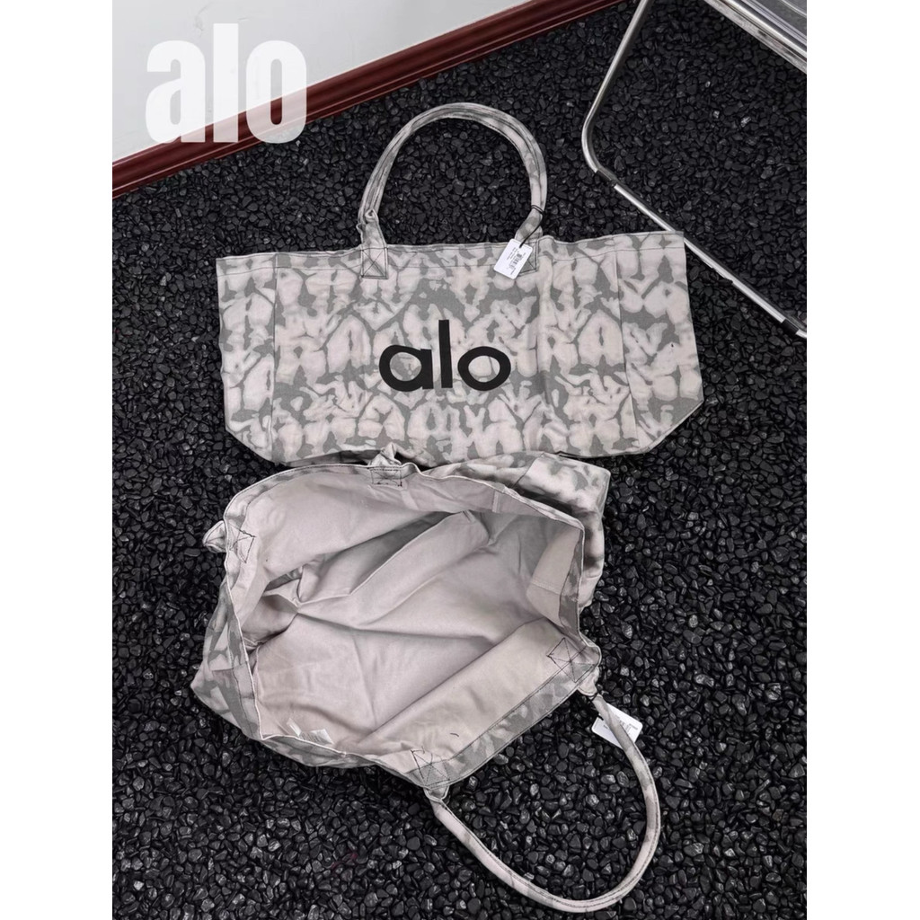 [SR-STUDIO] alo bag Pattern Tote bag กระเป๋าช้อปปิ้ง ความจุขนาดใหญ่พิเศษ ทนต่อการสึกหรอ 5IWX