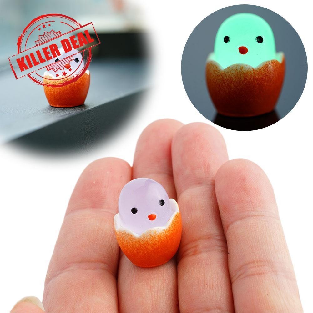 LENZMOS Luminous Miniatures Broken Shell Egg Glow At Night Eggs Landscape Eggs Decor Birth Fairy C4b