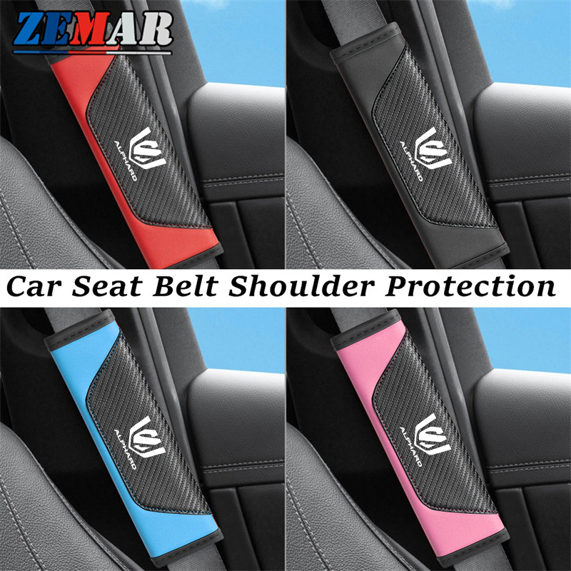 Toyota Alphard เข็มขัดนิรภัยรถยนต์ป้องกันไหล่ รูปแบบคาร์บอนไฟเบอร์ เข็มขัดนิรภัยรถยนต์ไหล่ Toyota Al