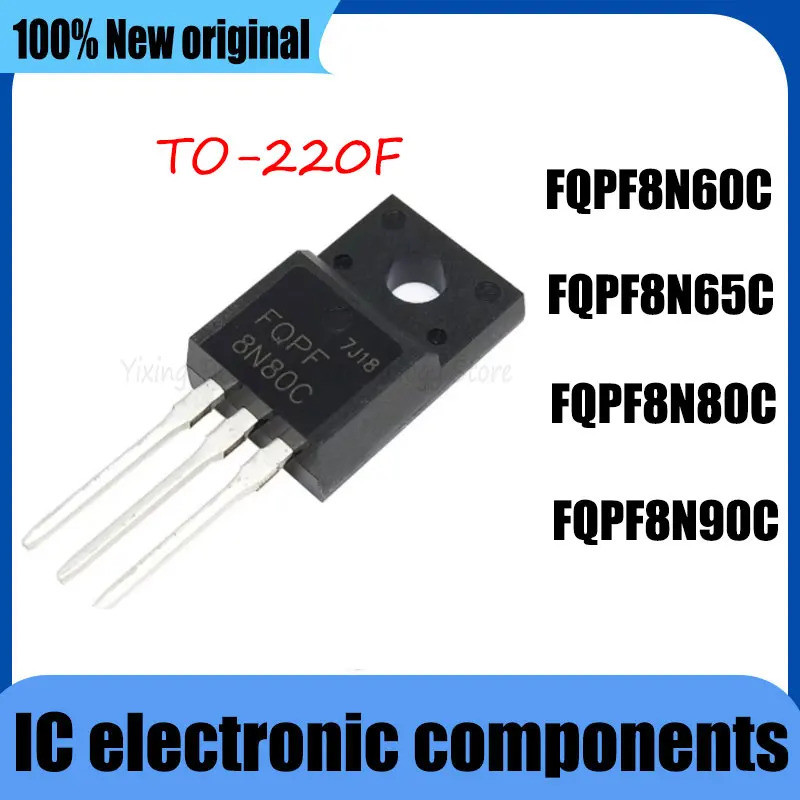 1-5PCS FQPF8N60C FQPF8N65C FQPF8N80C FQPF8N60PF8N65 FQPF8N80 FQPF8N90 TO-220F Field-effect ทรานซิสเต