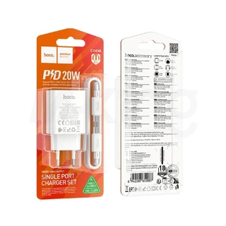 ชุดชาร์จเร็ว Hoco C143 เป็นสายชาร์จชนิด PD20W/Type-C เฉพาะหัว Fast Charger Hoco_Store_