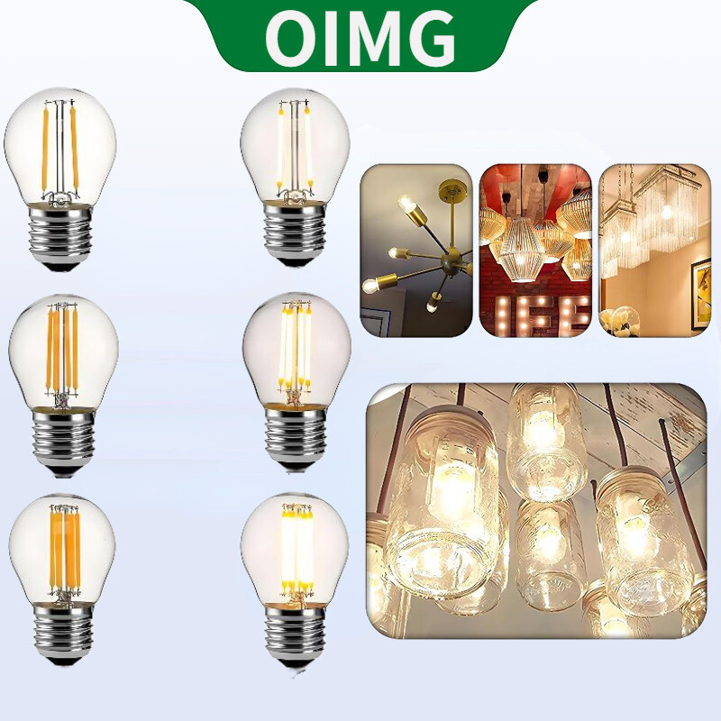 OIMG LED Filament หลอดไฟ G45 E27 อินเทอร์เฟซ 6W 4W 2W 220V Warm Light 3000K แสงสีขาว 6000K Neutral Light 4000K