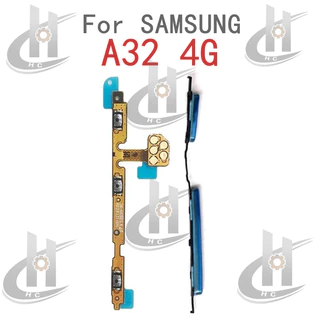 สําหรับ Samsung Galaxy A32 4G A325 ปุ่มด้านข้างปรับระดับเสียงปุ่ม Flex Cable Keys ปุ่มปิดระดับเสียงขึ้นและลงด้านข้างอะไหล่ทดแทน
