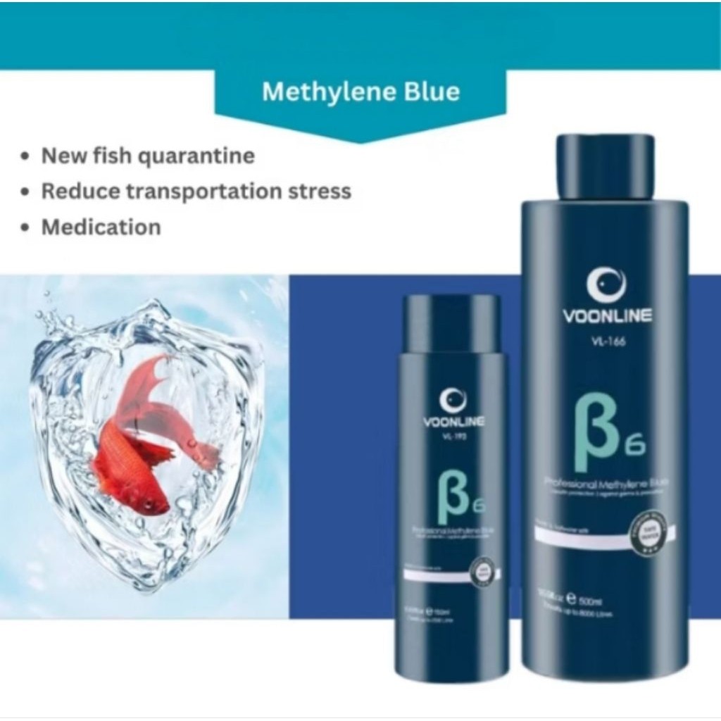 Voonline 6 Methylene Blue Fish Medicine Parasites Water Treatment for Aquarium Fish Tank