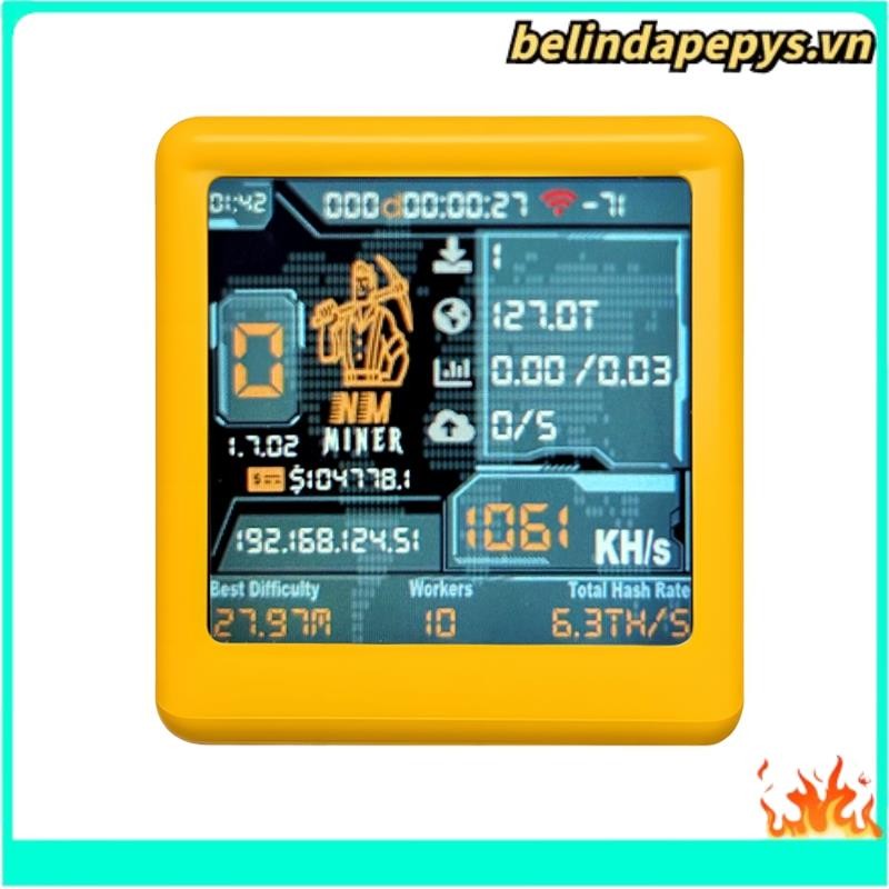Nerdminer V2 NM BTC SOLO หวย ESP32 สมาร์ททีวี Miner 1060/S Hashrate เงียบ Low Power Operation Deskto