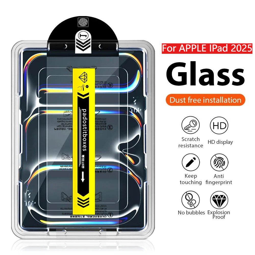 ป้องกันหน้าจอ 9H HD กระจกนิรภัยสําหรับ Ipad ใหม่ A16 Pro 13 11 M4 12.9 10th 9th Generation Air 7 6 5