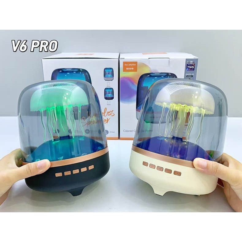 ลำโพงบลูทูธไร้สาย โวลต์6 มือโปร ปืนใหญ่เบส | ไฟพื้นหลังแมงกะพรุน แก้วรุ่นที่4 ของที่ระลึก - รูปที่ 5