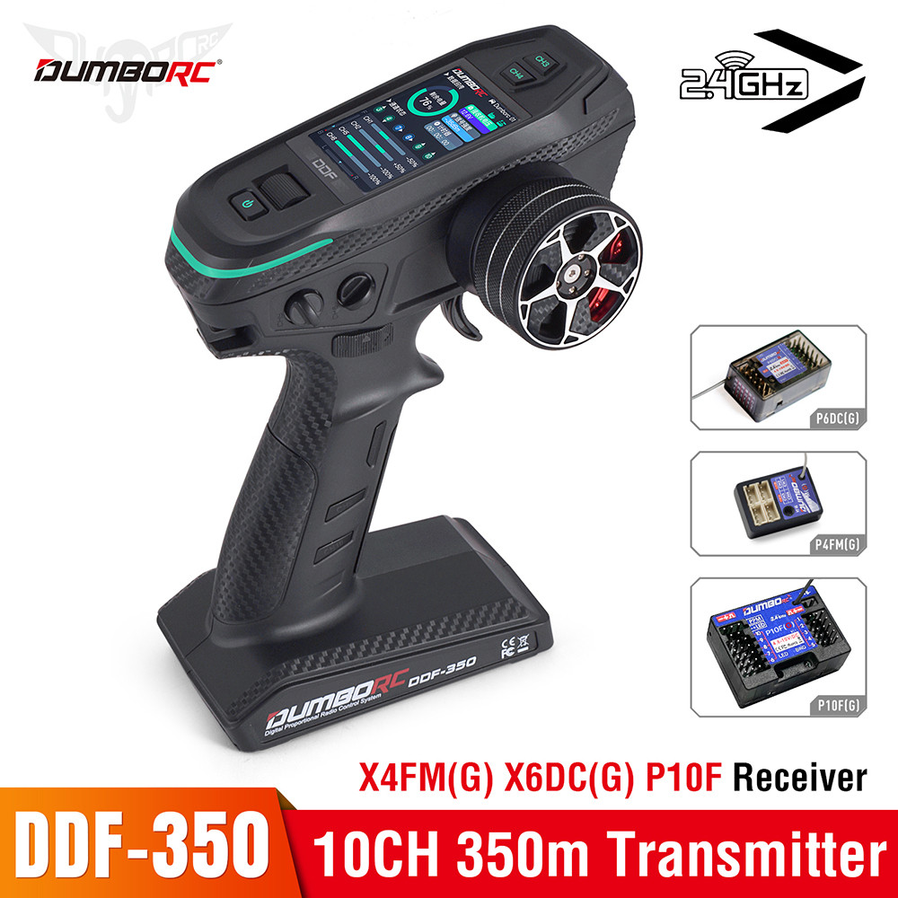 DUMBORC DDF-350 เครื่องส่งสัญญาณพร้อมตัวรับสัญญาณ 2.4G 10CH รีโมทคอนโทรลวิทยุดิจิตอล