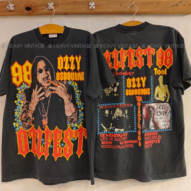 OZZY OSBOURNE  OZZFEST98 BioSoft tag USA เสื้อวินเทจ เสื้อทัวร๋ วงร๊อค heavy vintage shirt