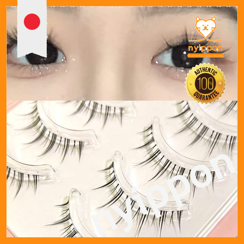 Natural False Eyelashes 5 Pairs - Popular Lightweight Handmade Eyelash Extensions, Versatile for Eve