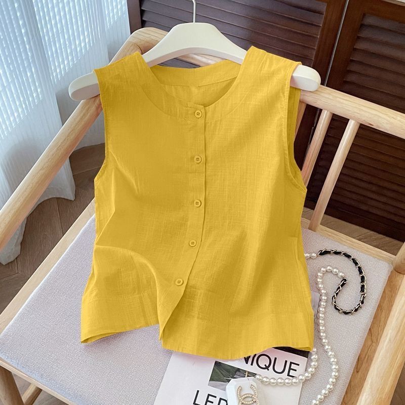เสื้อกั๊กแขนกุดสไตล์เกาหลี สีชมพู สำหรับสาวๆในสไตล์ปัจจุบัน และเหมาะสำหรับฤดูร้อน