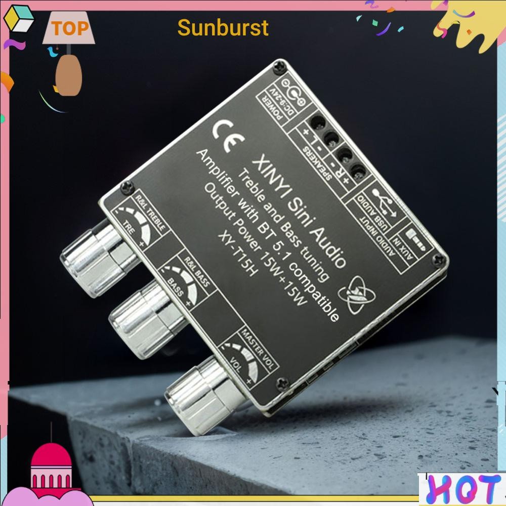 XY-T15H บอร์ดขยายเสียงดิจิตอล Bluetooth-เข้ากันได้กับ 5.1 APP ควบคุมสําหรับลําโพงไร้สาย DIY [Sunburs