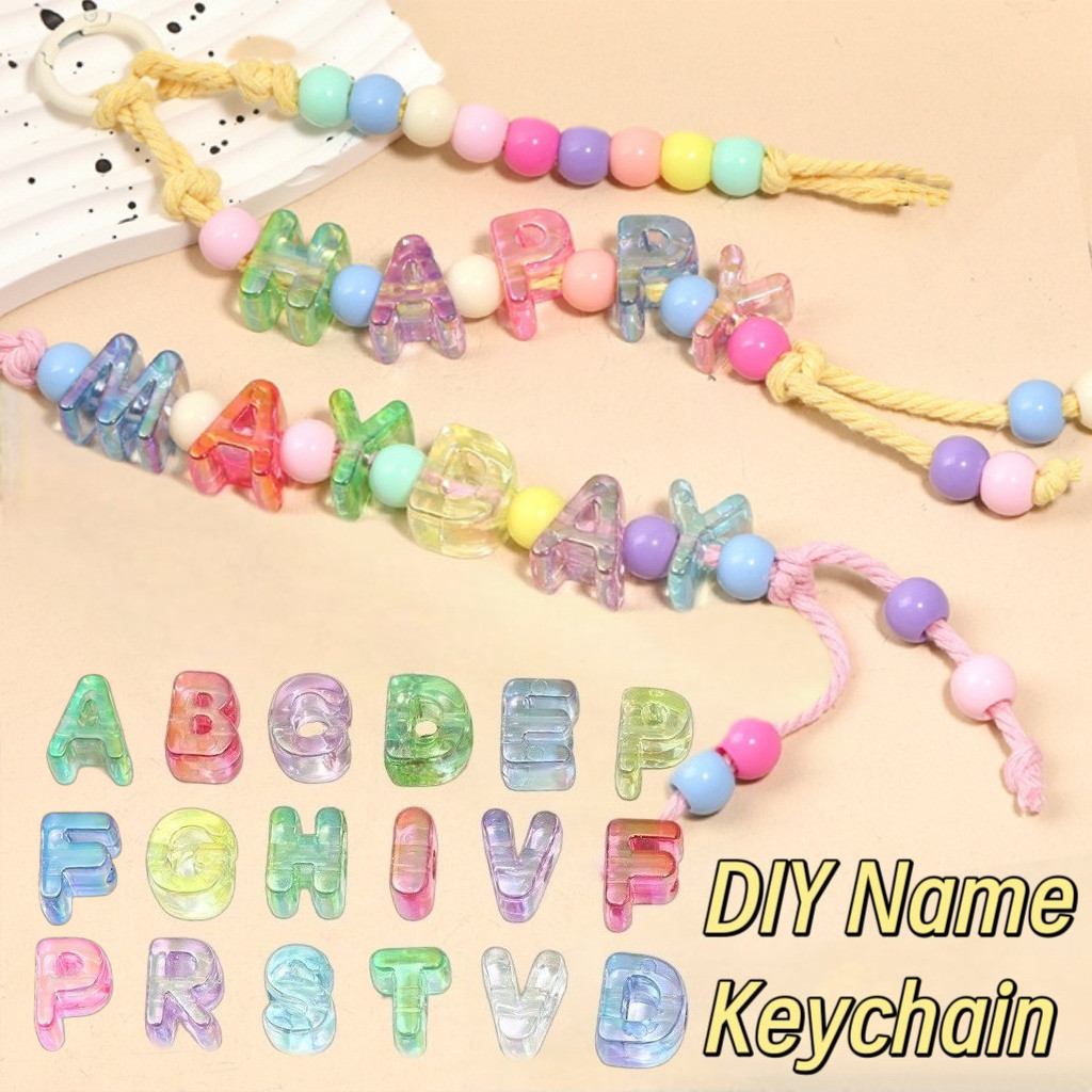 อักษรสีอะคริลิคขนาดใหญ่สำหรับทำพวงกุญแจและเครื่องประดับ