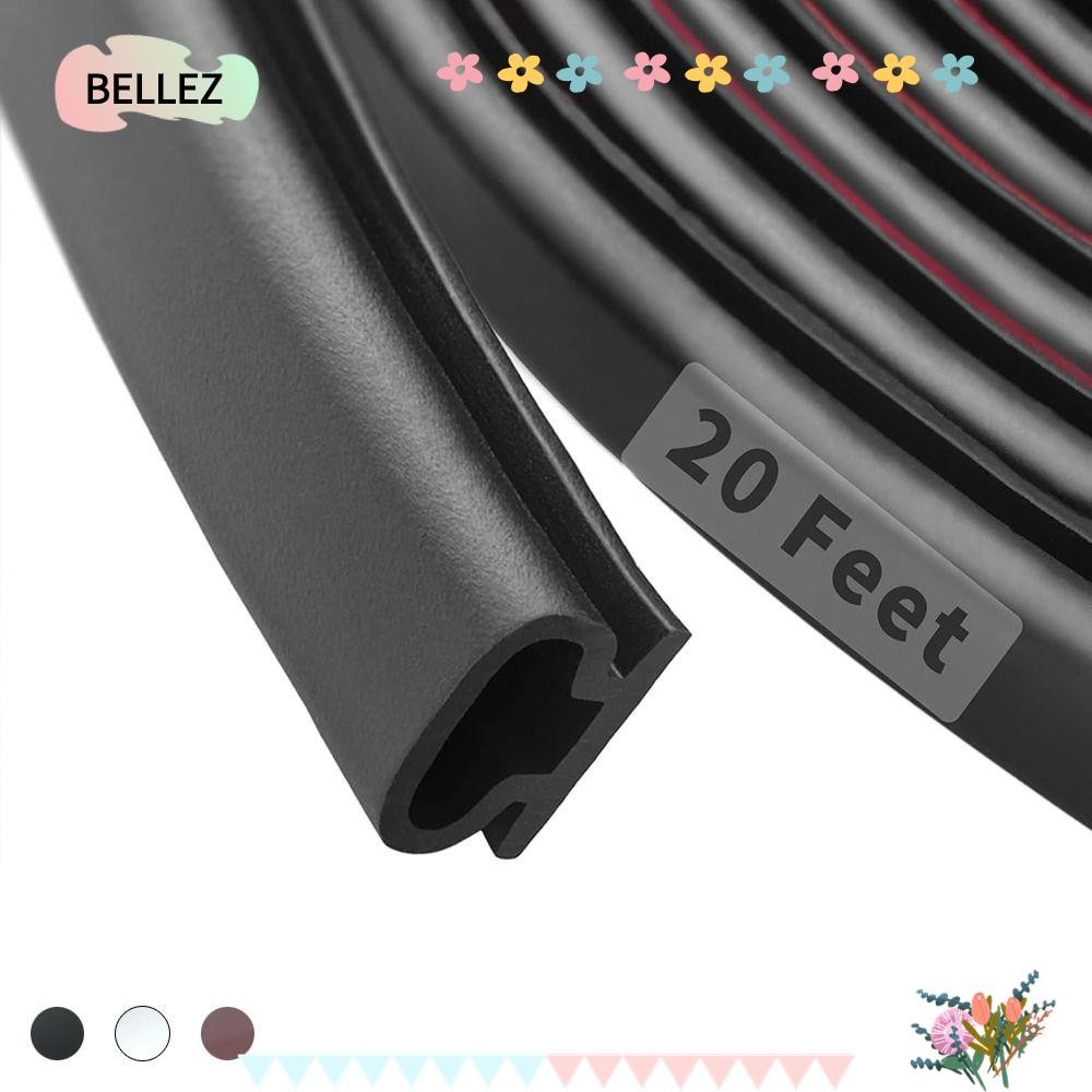 BELLEZ 6m แถบซีลประตู, ยางกันเสียง Weather Stripping, คุณภาพสูง D-Shape Self-กาวกันลม Draught Excluder ในครัวเรือน