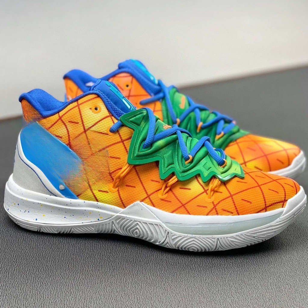 รองเท้า Kyrie 5 แบบยิ้มสดใส สไตล์ SpongeBob และเป็ดแมนดาริน เหมาะสำหรับผู้ชายและผู้หญิง พร้อมเทคโนโล