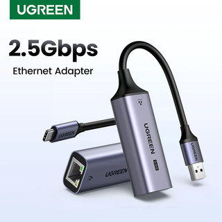 UGREEN อะแดปเตอร์ USB A ถึง RJ45 Ethernet 2.5G 2500Mbps การ์ดเครือข่าย USB C 3.0 สําหรับแล็ปท็อปพีซี NAS Server
