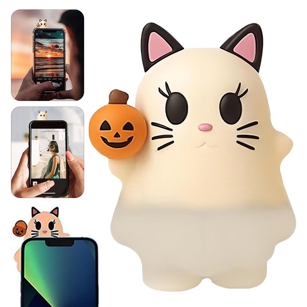 KENZI Ghostees Mystery Phone Buddy, ตุ๊กตาสมาร์ทโฟนขนาดจิ๋วแบบลอกออกและติด, จี้ผีดีไซน์สร้างสรรค์สําหรับอุปกรณ์โทรศัพท์มือถือ ราคา ถูกที่สุด ดีลบีเคเค แกลเลอรีภาพที่ 5