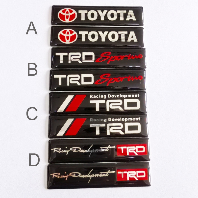 อลูมิเนียม TRD SPORT TOYOTA TRD SPORTI VOLogo รถ Auto ตกแต่งด้านหลังป้ายสัญลักษณ์สติกเกอร์รูปลอกสําห