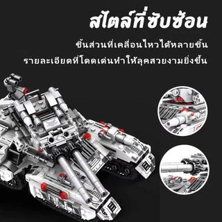 [1688ชิ้น]8in1ชุดเล่นรถถังหุ้มเกราะรถถังการศึกษาประกอบของเล่นสำหรับเด็กผู้ชายประกอบแบบจำลองชุดต่อเลโก้เด็กของขวัญวันเกิด