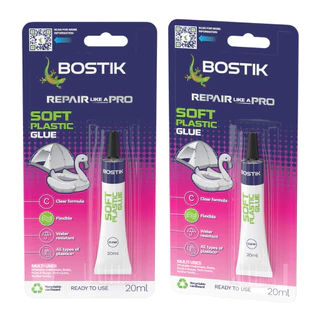BOSTIK : SOFT PLASTICS กาวสำหรับติดพลาสติกแบบนิ่ม 20 ml และ HARD PLASTIC กาวติดพลาสติกแบบแข็ง 20 ml. (1 หลอด) (IF-1)