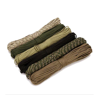 เชือกพาราคอร์ด ขนาด 10m 31m สำหรับการตั้งแคมป์ เชือกไนลอน Climbing rope 4mm เชือกสนาม สวยทนG3565