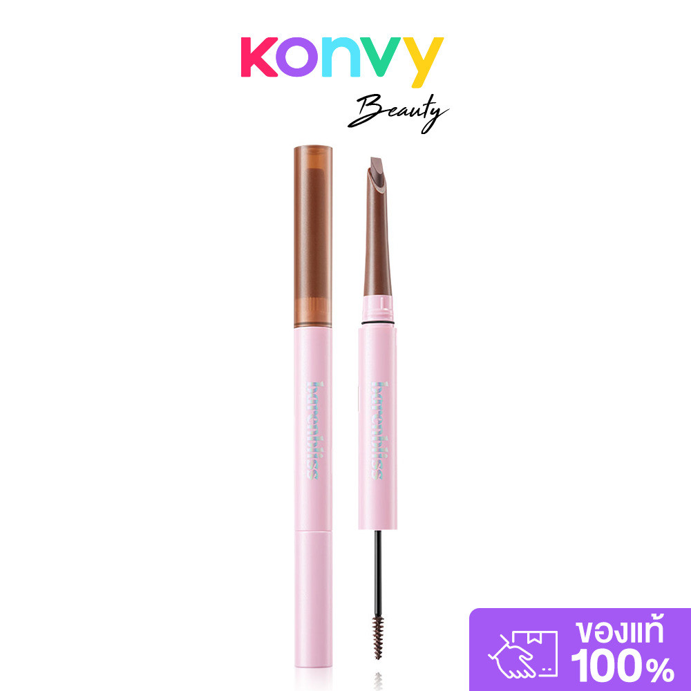 barenbliss Plushy Eyebrow Duo 1.19g #Dark Brown แบร์แอนด์บลิซ เมค มี พลัชชี่ อายโบรว์ ดินสอเขียนคิ้ว 2-in-1.