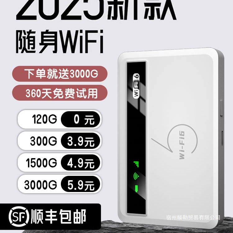 【】随身wifi2025新款移动无线网络通用三网Wi-Fi6车载户外家用免
