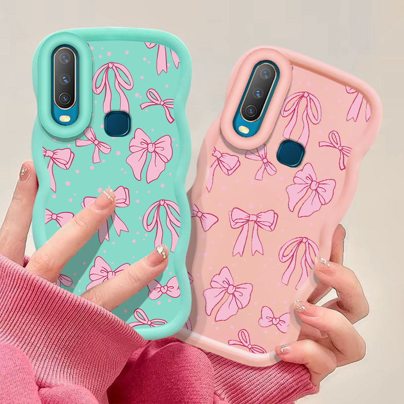 หวานสีชมพูโบว์ริบบิ้นสําหรับVIVO 1807 1811 1814 1815 1816 1817 1820 1929 V18CT V1818CA/211901 1904 1