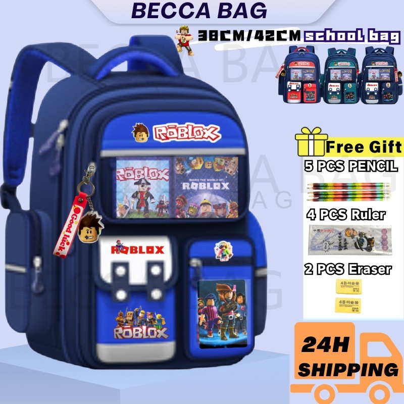 [In stock] roblox rกระเป๋านักเรียน กระเป๋านักเรียนเด็ก kid backpack school bag ป.2