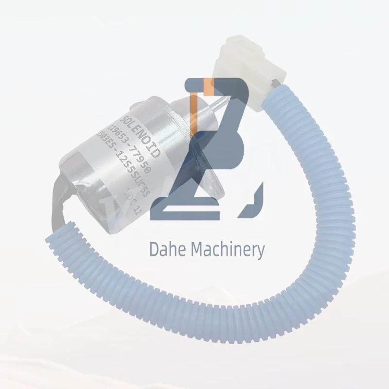 ชิ้นส่วนรถขุดเครื่องยนต์ดีเซลหยุดโซลินอยด์วาล์ว 1503es-12s5suc5s 119653-7950 เหมาะกับ Yanmar 4tnv94l