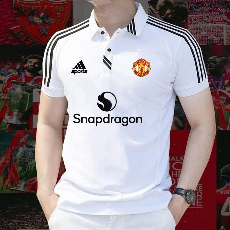 (ขายแฟลช) ใหม่ MUFC เสื้อโปโลกีฬาผู้ชายแขนสั้นธุรกิจลำลองเสื้อโปโลฟุตบอลระบายอากาศและดูดซับเหงื่อ