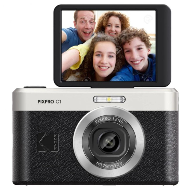 Kodak C1 PIXPRO กล้อง Digital รุ่นใหม่ จอพลิก 180°, 13MP, ซูม4× ฟิล์มสไตล์ – ของแท้+ประกันศูนย์