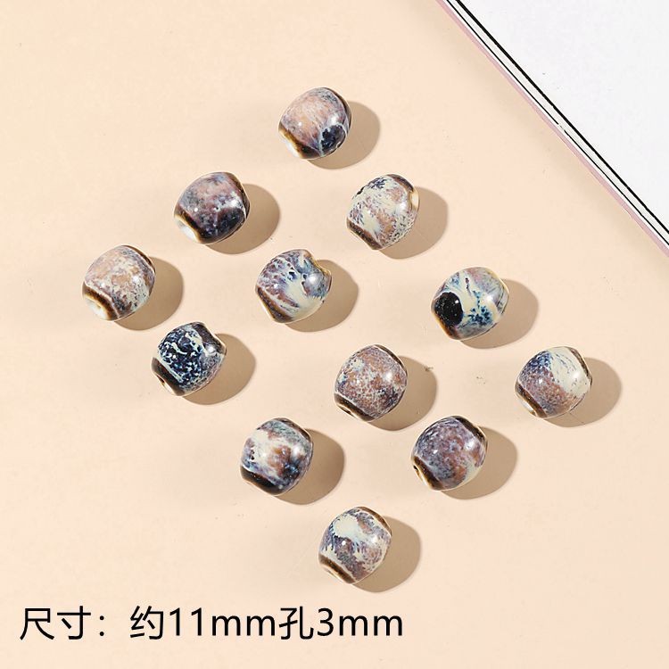 อุปกรณ์เครื่องประดับเซรามิกทําเองลูกปัดหลวมเด็กนักเรียนทอมือกล้วยไม้เตาเผาขนาดใหญ่หลุมตะกร้าดอกไม้รอบลูกปัดลูกปัด - รูปที่ 6