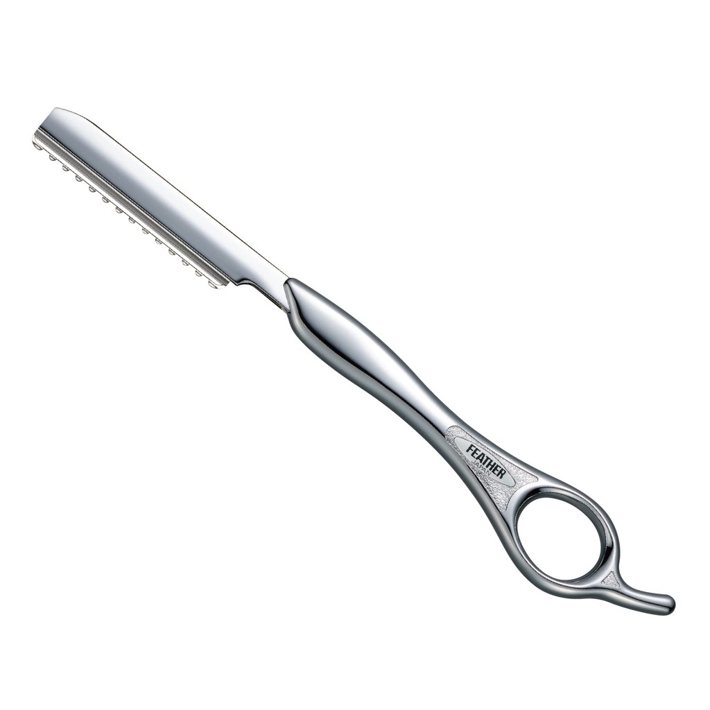 Feather Safety Razor Styling Razor, Regular Type, for Razor Cutting, Haircuts (SR-S Silver)